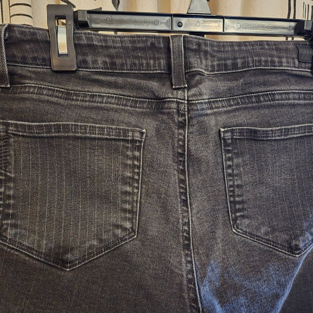 Paige Steele Pinstripe Skinny Jeans - Faded Black Striped - Picture 5 of 9